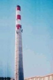 莊河煙囪美化公司 煙囪粉刷涂料 煙囪刷航標(biāo)色環(huán)